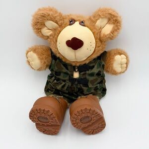 Furskins Vintage Military Bear with Camo Uniform and Boots by Xavier Roberts